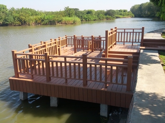 Wysoka wytrzymałość WPC Solid Decking 8 Standardowe kolory Łatwo zainstalować